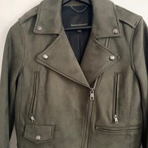 Banana Republic Faux Suede Moto Jacket